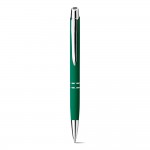 Pen met naam en zachte rubberen afwerking kleur groen