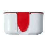 Lunchbox met afscheider en steun kleur rood tweede weergave