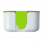 Lunchbox met afscheider en steun kleur lichtgroen eerste weergave
