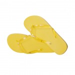 Slippers met opdruk en EVA zool kleur geel