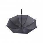 Automatische paraplu van 190T polyester kleur zwart vierde weergave