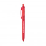 Gerecyclede reclame pennen met logo kleur rood met logo