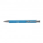 Gerecyclede aluminium gegraveerde pen met blauwe inkt kleur lichtblauw eerste weergave