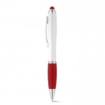 Een klassieke pen met witte huls kleur rood
