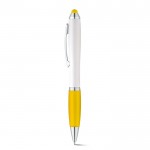 Een klassieke pen met witte huls kleur geel