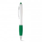 Een klassieke pen met witte huls kleur groen