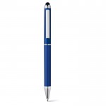 Mooie plastic pen voor bedrijven kleur blauw