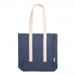 Denim tas met binnenzak en lange hengsels van 300 g/m² kleur blauw eerste weergave