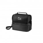 Koeltas tas met compartimenten en diverse zakken 7L kleur zwart afbeelding met logo