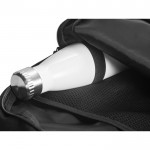 Gevoerde RPET-schoudertas met reflectoren en voorvak kleur zwart zevende weergave