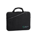 Goedkope laptoptas met aantrekkelijk design kleur zwart met logo