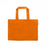 Tas van gerecycled katoen met lange hengsels 280 g/m2 kleur oranje eerste weergave