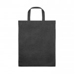 Opvouwbare katoenen tas met ingebouwde hoes 140 g/m2 kleur zwart tweede weergave