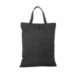 Opvouwbare katoenen tas met ingebouwde hoes 140 g/m2 kleur zwart derde weergave