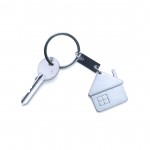 Reclame sleutelhanger in de vorm van een huisje kleur zilver tweede weergave