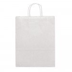 Witte papieren tas met logo voor reclame kleur wit eerste weergave