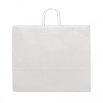 Extra grote witte papieren tas met logo kleur wit eerste weergave