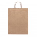 Medium papieren tas met logo voor reclame kleur bruin eerste weergave