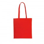 Katoenen tassen met opdruk en lange hengels kleur rood