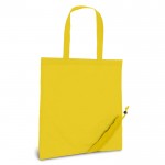 Opvouwbare tas van 190T polyester kleur geel