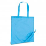 Opvouwbare tas van 190T polyester kleur lichtblauw