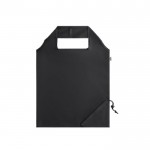 190T rPet opvouwbare tassen met logo zwart