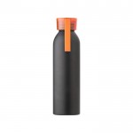 Fles met matte afwerking en siliconen band kleur oranje eerste weergave