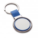 Draaiende sleutelhanger met logo kleur blauw