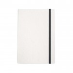 A5 Notitieboekje van gerecycled melkpak met elastiek kleur zwart eerste weergave
