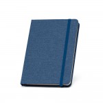 Gepersonaliseerd notitieboek met RPET kaft kleur blauw