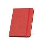 Gepersonaliseerd notitieboek met RPET kaft kleur rood