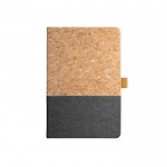 Duurzaam notitieboek met kurken kaft kleur grijs
