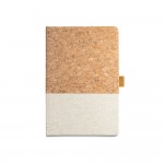 Duurzaam notitieboek met kurken kaft kleur ivoor eerste weergave