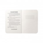 Ecologisch semi-rigide notitieboek kleur blauw derde weergave