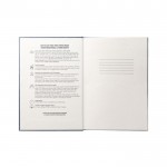 Duurzaam notitieboek met harde kaft kleur blauw derde weergave