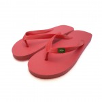 Bedrukte slippers met Braziliaanse vlag kleur rood eerste weergave