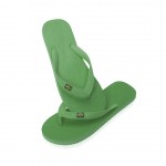 Bedrukte slippers met Braziliaanse vlag kleur groen
