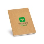 Notitieboekje met logo van gerecycled papier kleur ivoor met logo