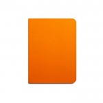 Gerecycled papieren notitieblok met logo kleur oranje eerste weergave