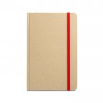 A5 notitieboekje met logo van gerecycled papier kleur rood eerste weergave