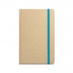 A5 notitieboekje met logo van gerecycled papier kleur lichtblauw eerste weergave