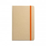 A5 notitieboekje met logo van gerecycled papier kleur oranje eerste weergave