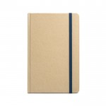 A5 notitieboekje met logo van gerecycled papier kleur marineblauw eerste weergave