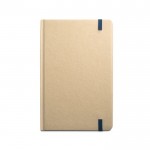 A5 notitieboekje met logo van gerecycled papier kleur marineblauw tweede weergave