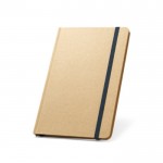 A5 notitieboekje met logo van gerecycled papier kleur marineblauw