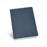 Gerecyclede A5 notitieboekjes met logo, 40 pag. kleur blauw