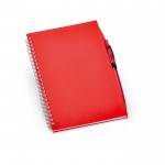 A5 notitieboekje met semi-harde kaft en spiraal kleur rood