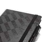 Reclame notitieboekje met geometrisch design kleur zwart derde weergave