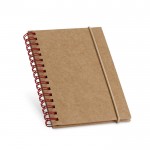 A6 notitieboekje met gekleurde spiraal kleur rood