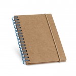 A6 notitieboekje met gekleurde spiraal kleur lichtblauw
